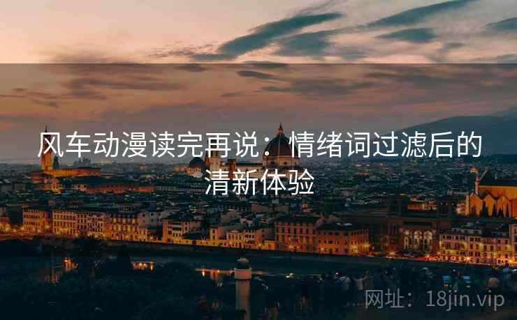 风车动漫读完再说：情绪词过滤后的清新体验