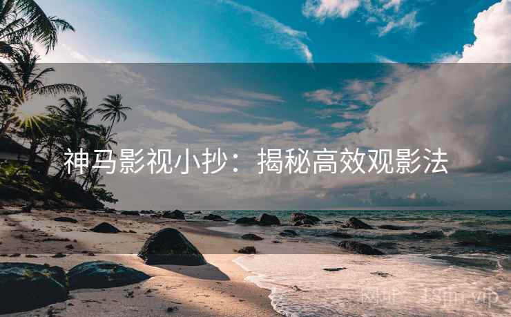 神马影视小抄：揭秘高效观影法