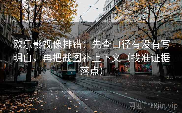 欧乐影视像排错：先查口径有没有写明白，再把截图补上下文（找准证据落点）