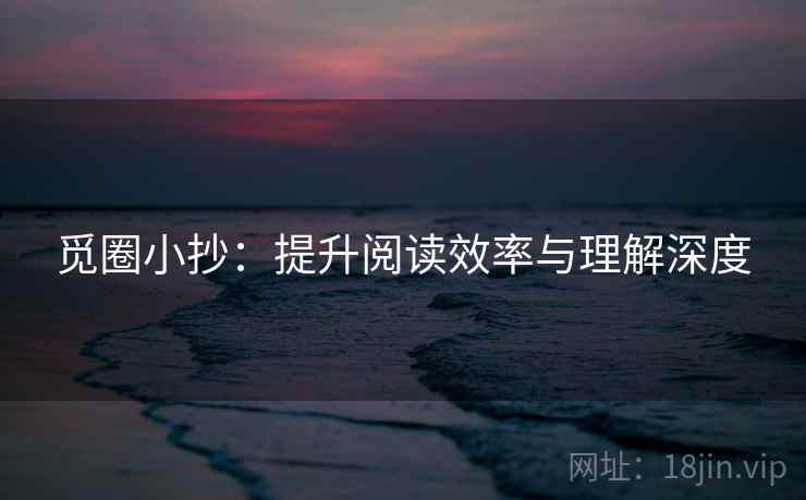 觅圈小抄：提升阅读效率与理解深度